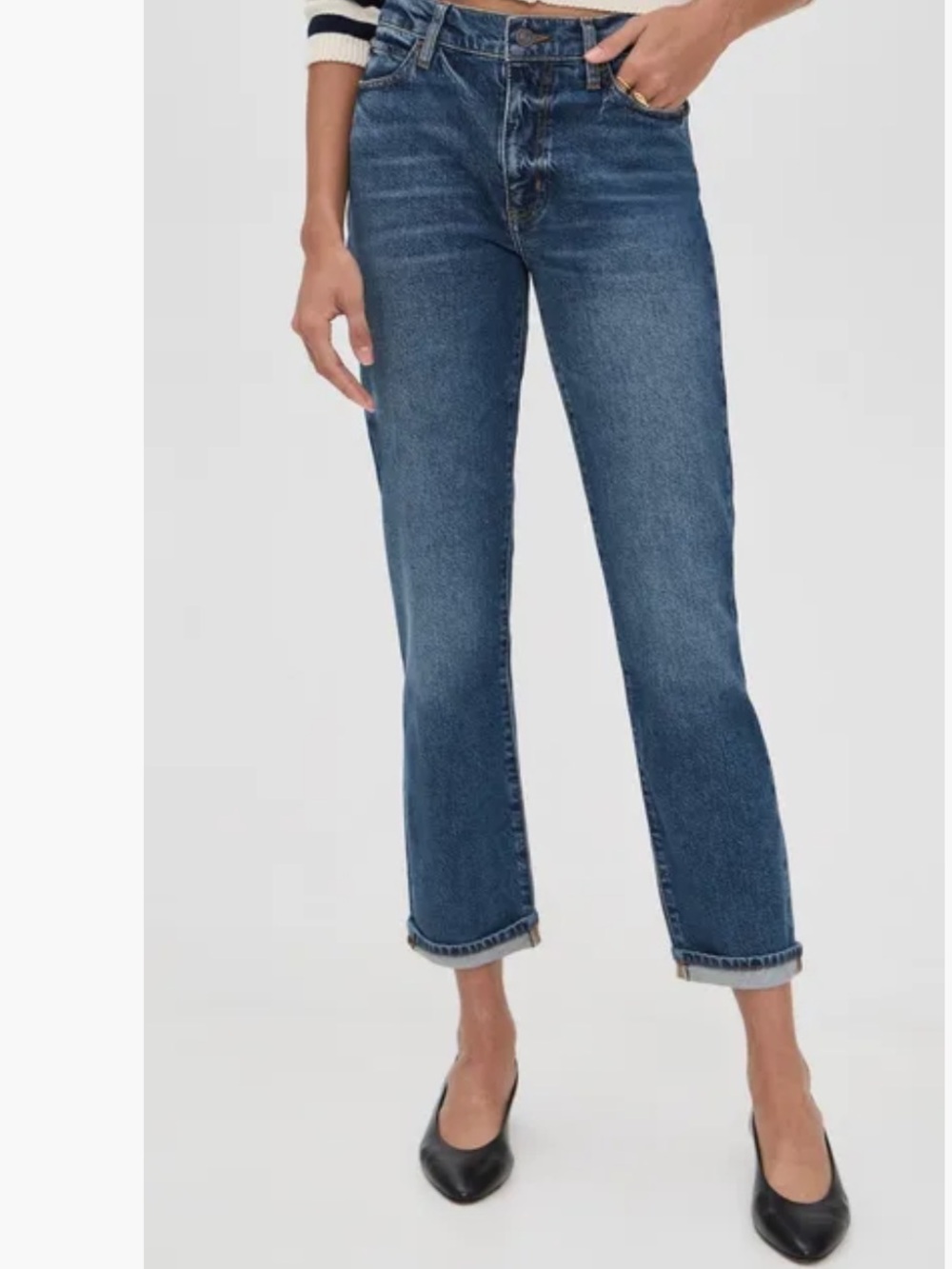 FRAME the borrowed straight leg ankle jeans in nebula 24